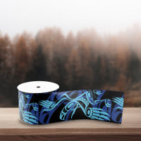 Aigle Haida bleu noir Oiseau Tonnerre Art autochto