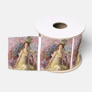 Ruban Gros-grain Ailsa Bruce avec Fleurs Villard