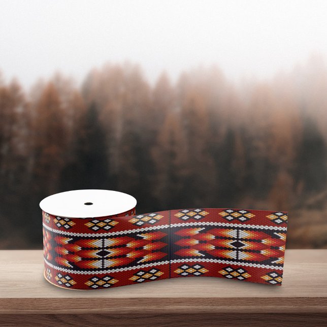 Ruban Gros-grain Amérindiens Motifs tribaux Indiens (Créateur téléchargé)