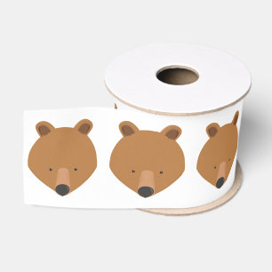 Ruban Gros-grain Animal mignon du visage de l'ours