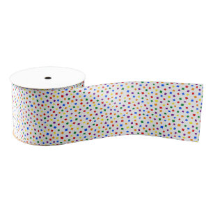 Ruban Gros-grain Anniversaire confetti arc-en-ciel