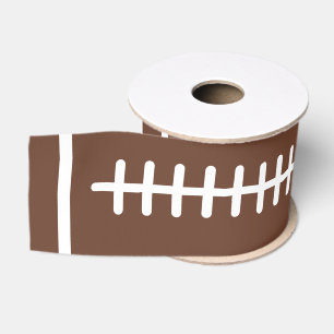 Ruban Gros-grain Anniversaire de sports de football marron pour gar