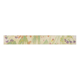Ruban Gros-grain Aquarelle Florale Avec Vert