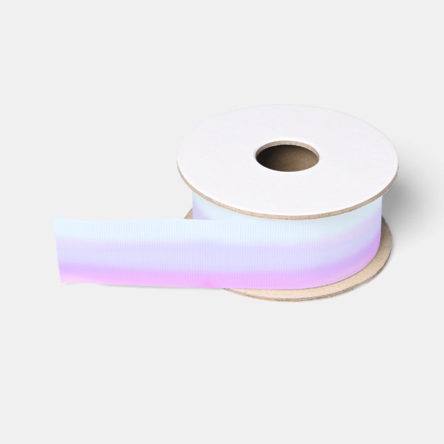 Ruban Gros-grain Aquarelle Laver Cool rayé Bleu pourpre Magenta (Bobine)