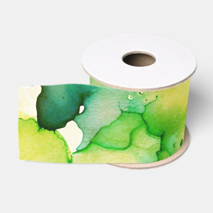 Ruban Gros-grain Aquarelle verte