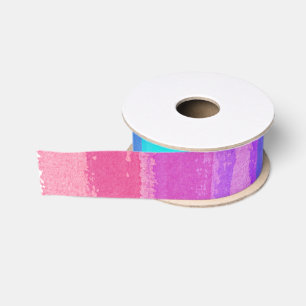 Ruban Gros-grain Arc-en-ciel brosses Artisan coloré aquarelles