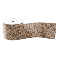 Art Nouveau Damas floraux, taupe et chocolat Brown