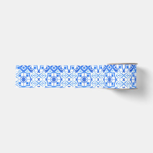 Ruban Gros-grain Azulejo bleu et blanc Motif Azul espagnol