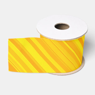 Ruban Gros-grain Bandes jaunes orange