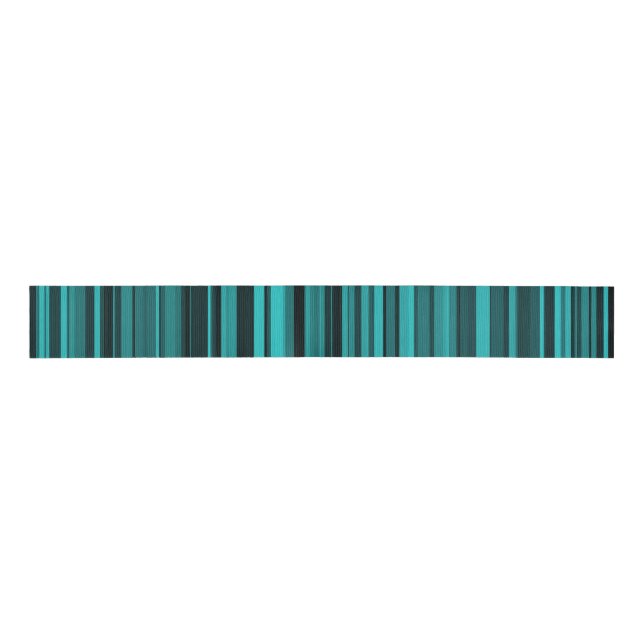 Ruban Gros-grain Bandes noires turquoises (Devant)