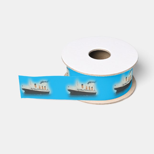 Ruban Gros-grain Bateau bleu Titanic (Bobine)
