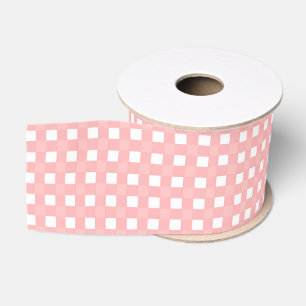 Ruban Gros-grain Beauté rose En vichy 3 pouces