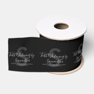 Ruban Gros-grain Blanchiment des dents Monogramme Lettre Nom