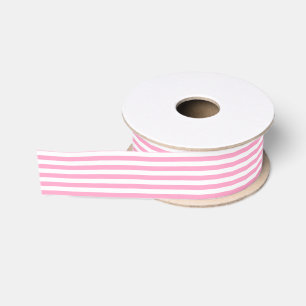 Ruban Gros-grain Blancs et carnation rose
