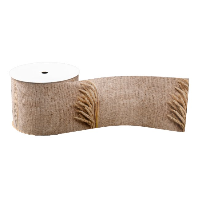 Ruban Gros-grain Blé de ruban à grains de 3 po sur le sac Burlap R (Bobine)