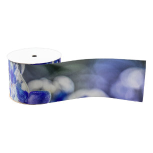 Ruban Gros-grain Bluebonnets impressionnistes