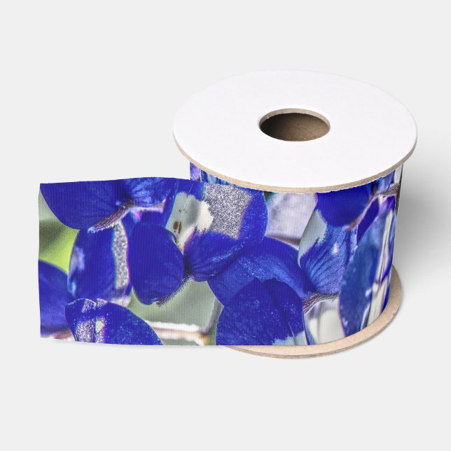 Ruban Gros-grain Bluebonnets impressionnistes (Bobine)