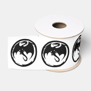 Ruban Gros-grain bobine de ruban de Dragon noir