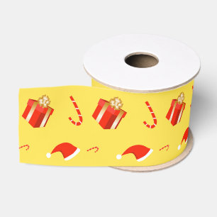 Ruban Gros-grain Boîte cadeau de Noël sucre de canne chapeau de Noë