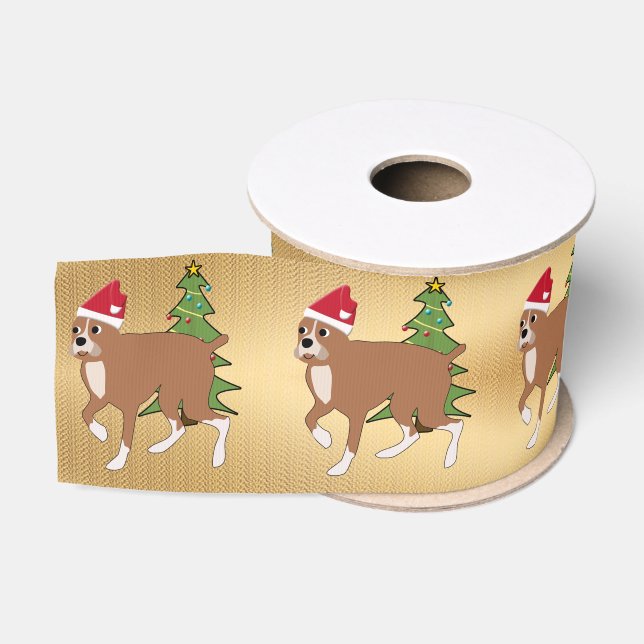 Ruban Gros-grain Boxer père Noël (Bobine)