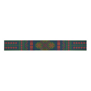 Ruban Gros-grain Broderie palestinienne Tatreez rouge vert 5 Motif