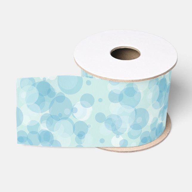 Ruban Gros-grain Bulles bleues (Bobine)