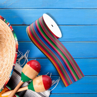 Ruban Gros-grain Cadeau traditionnel mexicain coloré Serape