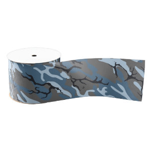 Ruban Gros-grain Camo bleu