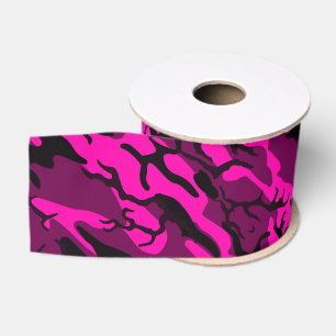 Ruban Gros-grain Camo rose étranger