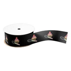 Ruban Gros-grain Cartes de cupcakes de boulangerie Emballage d'entr
