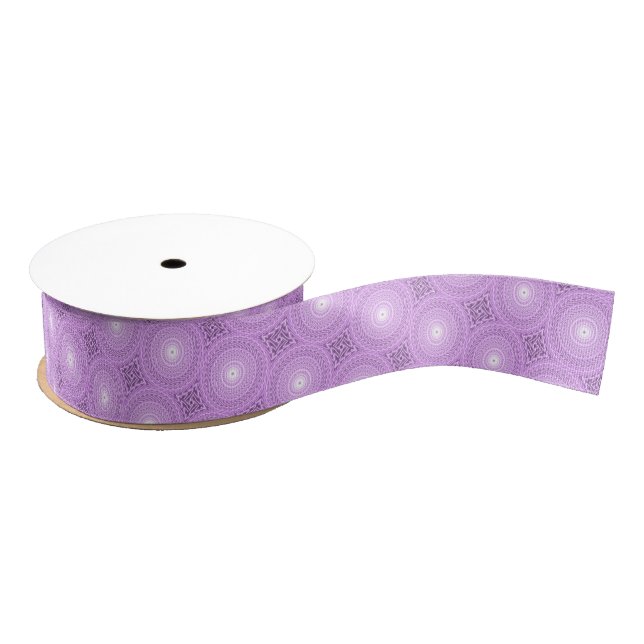 Ruban Gros-grain Cercles Lilac motif (Bobine)