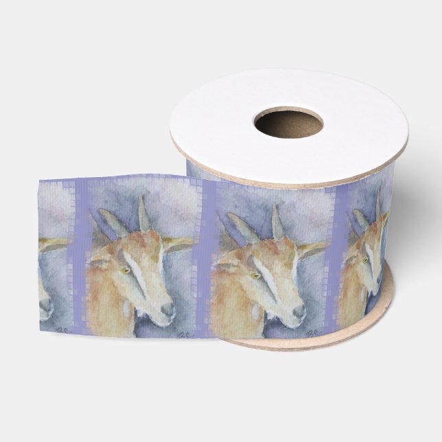 Ruban Gros-grain Chèvre/enfant d'aquarelle (Bobine)
