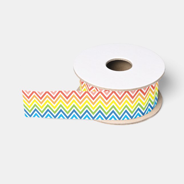 Ruban Gros-grain Chevron de couleur vive (Bobine)