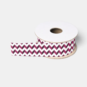 Ruban Gros-grain Chevron magenta à deux tons