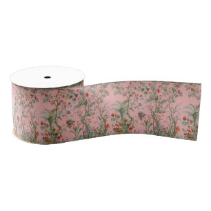 Ruban Gros-grain Chinoiserie rose