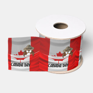 Ruban Gros-grain Chouette de la fête du Canada