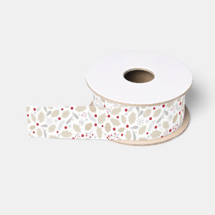 Ruban Gros-grain Christmas Holly