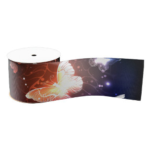 Ruban Gros-grain Clowing Night Butterflies