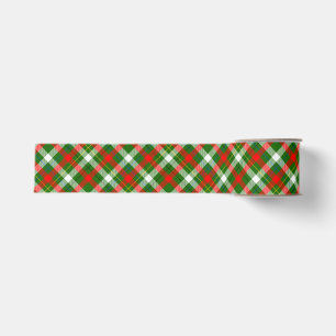 Ruban Gros-grain Conception de carreaux en flanelle rouge vert blan