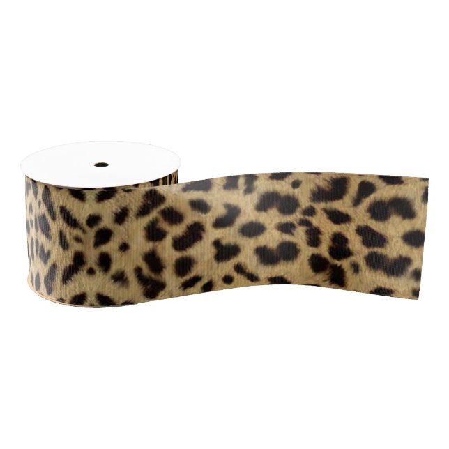 Ruban Gros-grain Copie de guépard (Bobine)