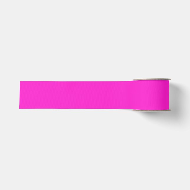 Ruban Gros-grain Couleur solide magenta chaude (Devant)