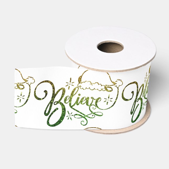 Ruban Gros-grain Croyez le Père Noël (Bobine)