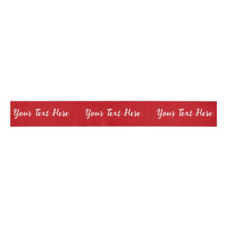 Ruban Gros-grain Custom Personalized Red Ribbon