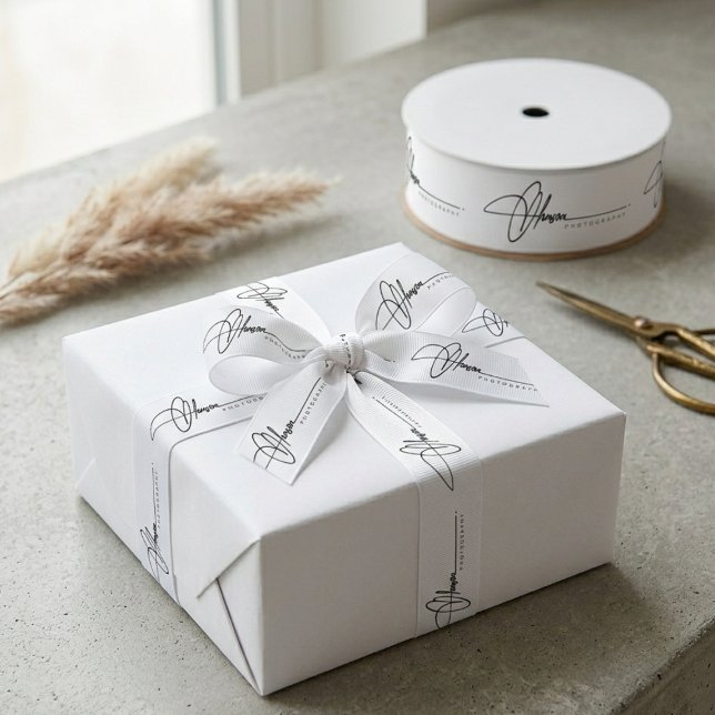 Ruban Gros-grain Custom Small Business Branding  (Custom Small Business Branding Grosgrain Ribbon)