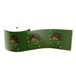 Ruban Gros-grain Dachshund Chien, Animaux Motifs, Art du printemps