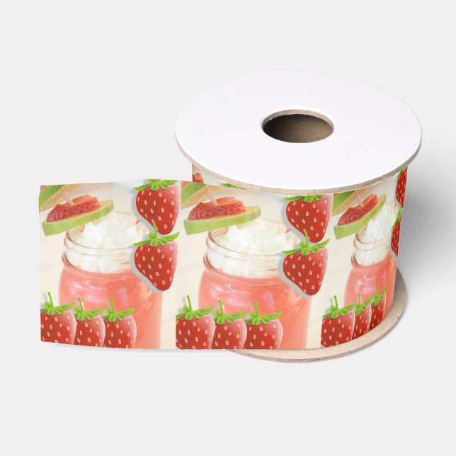 Ruban Gros-grain daquirri de fraise à ruban décoratif (Bobine)