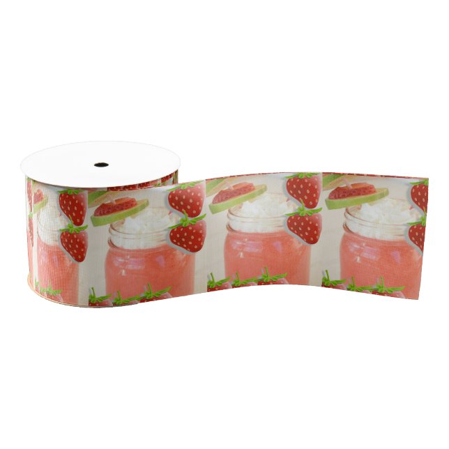 Ruban Gros-grain daquirri de fraise à ruban décoratif (Bobine)