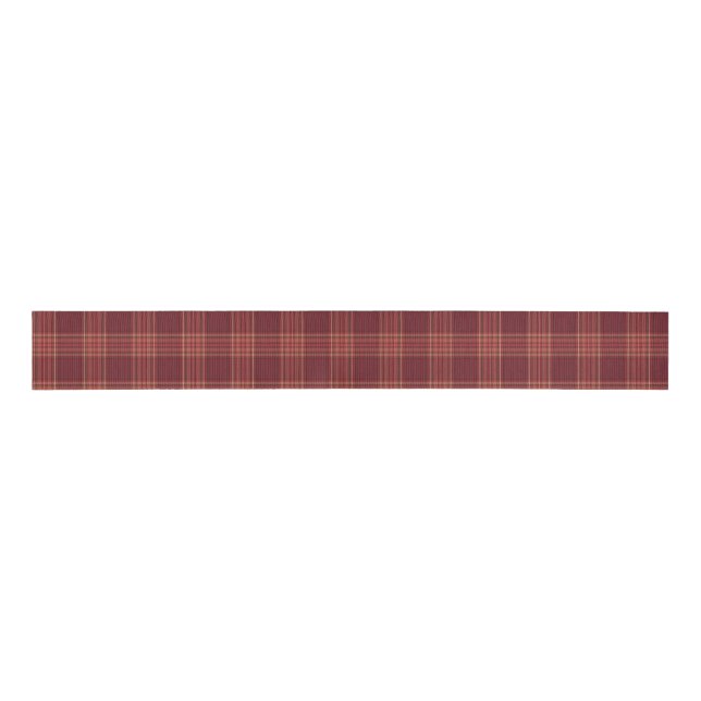 Ruban Gros-grain Dark Red Tartan Plaid (Devant)