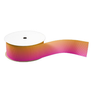 Ruban Gros-grain dégradé jaune et rose ombre