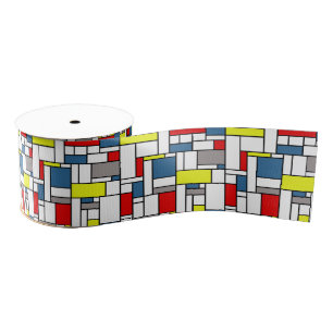 Ruban Gros-grain Design de style mondrien